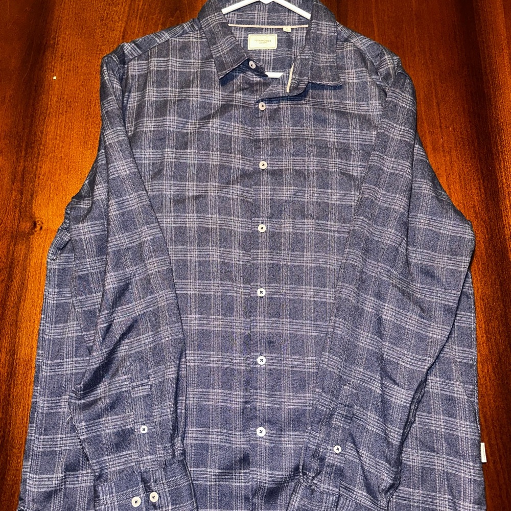 7 Diamonds Blue Plaid Flannel - XL